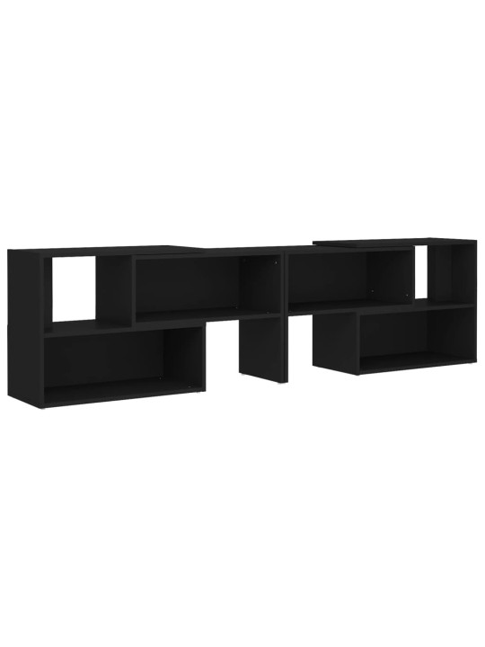Tv plaukts, melns, 149x30x52 cm, inženierijas koks