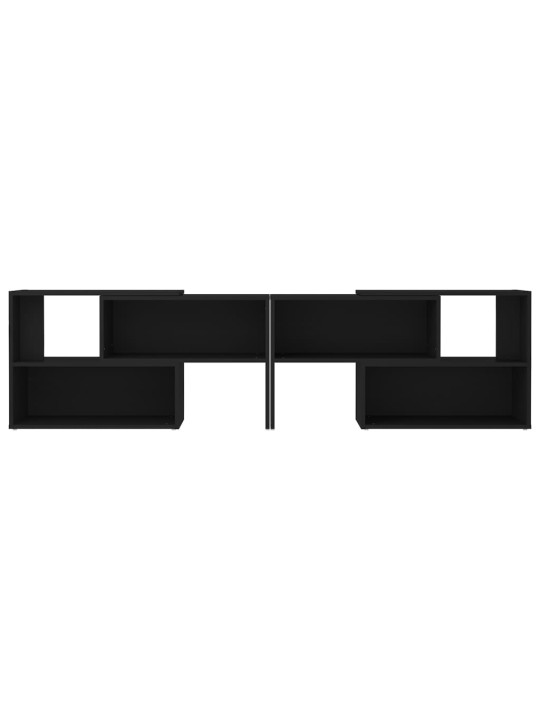 Tv plaukts, melns, 149x30x52 cm, inženierijas koks