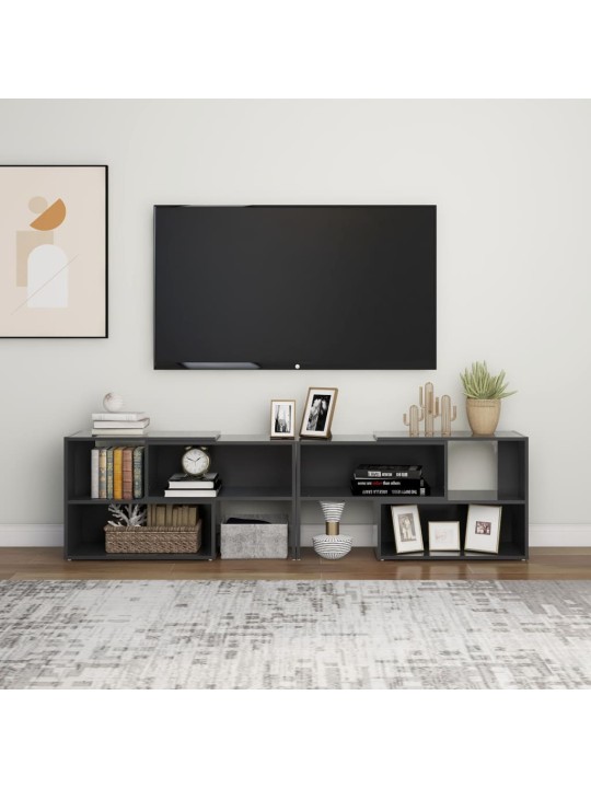 Tv plaukts, pelēks, 149x30x52 cm, inženierijas koks