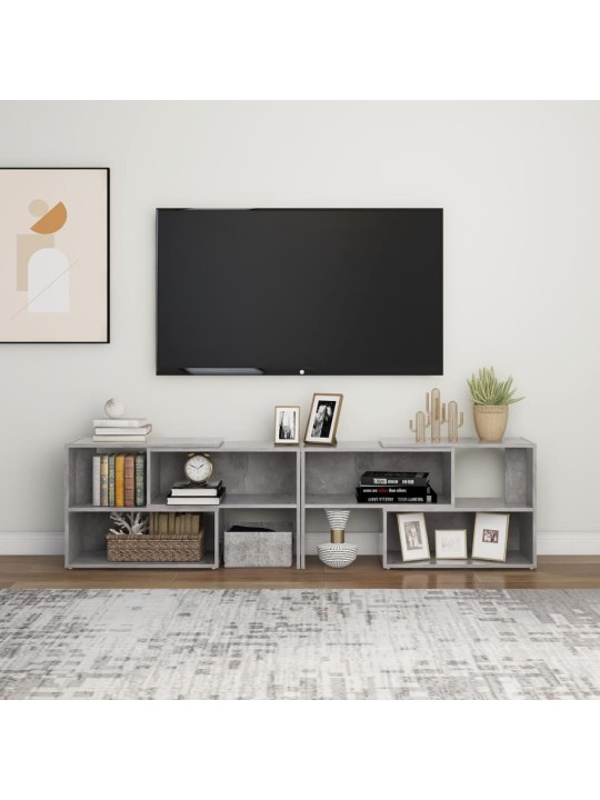 Tv plaukts, betona pelēks, 149x30x52 cm, inženierijas koks
