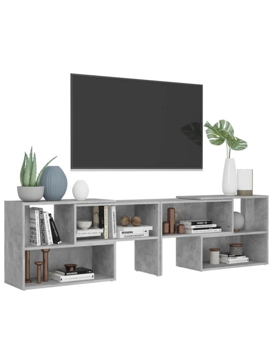 Tv plaukts, betona pelēks, 149x30x52 cm, inženierijas koks