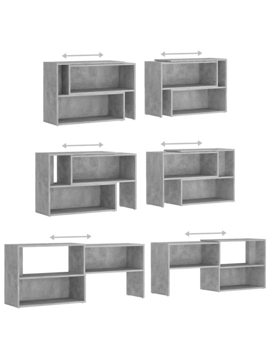 Tv plaukts, betona pelēks, 149x30x52 cm, inženierijas koks