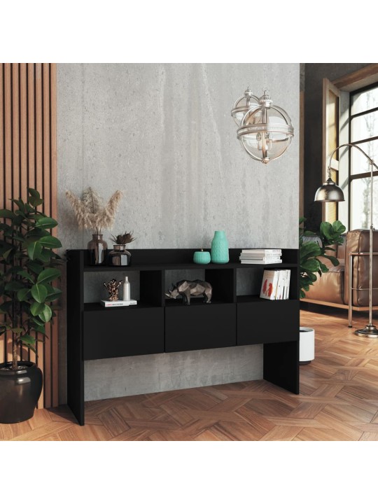 Kumode, melna, 105x30x70 cm, inženierijas koks