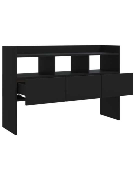 Kumode, melna, 105x30x70 cm, inženierijas koks