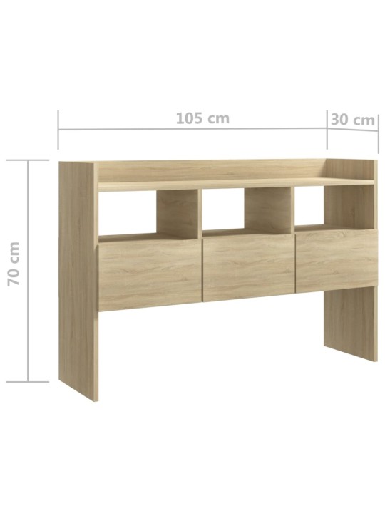 Kumode, ozolkoka krāsā, 105x30x70 cm, inženierijas koks