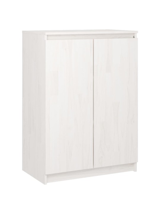 Kumode, balta, 60x36x84 cm, priedes masīvkoks