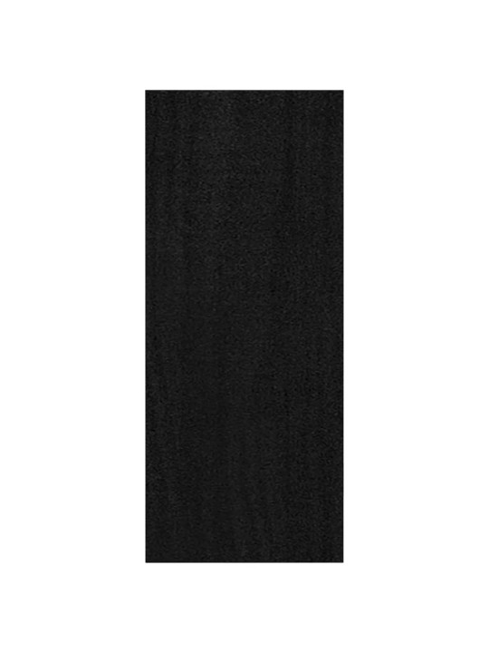 Grāmatu plaukts, melns, 40x30x71,5 cm, priedes masīvkoks