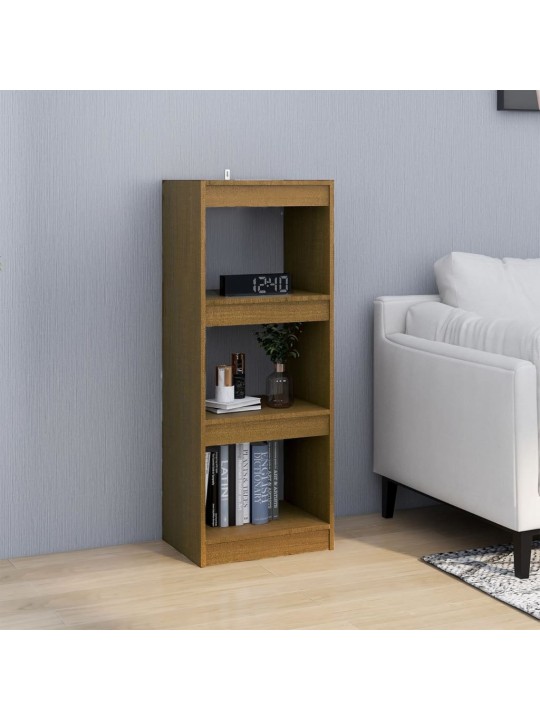 Grāmatu plaukts, medus brūns, 40x30x103,5 cm, priedes koks