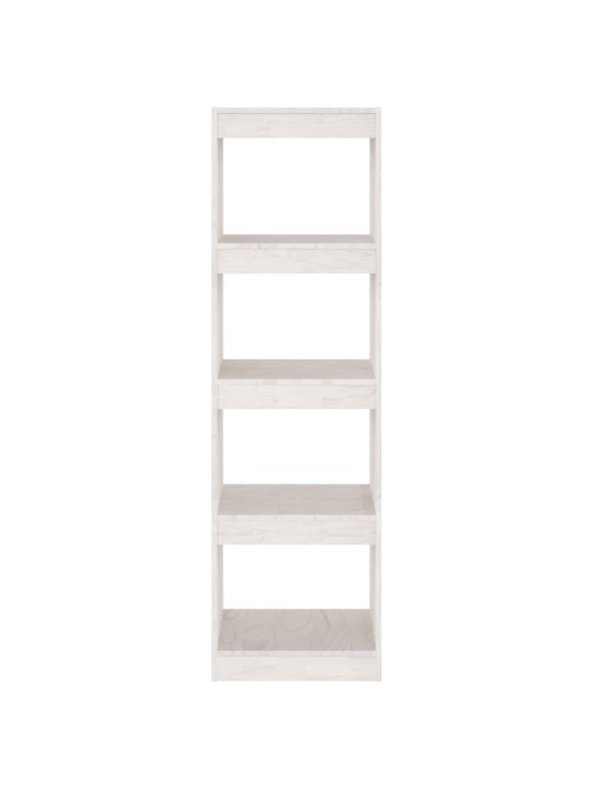 Grāmatu plaukts, balts, 40x30x135,5 cm, priedes koks