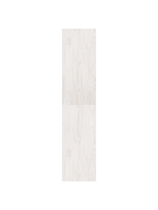 Grāmatu plaukts, balts, 40x30x135,5 cm, priedes koks