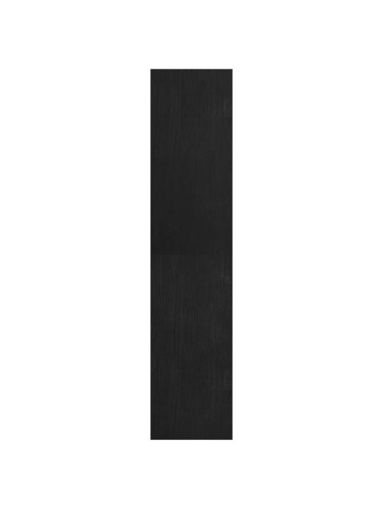 Grāmatu plaukts, melns, 40x30x135,5 cm, priedes masīvkoks