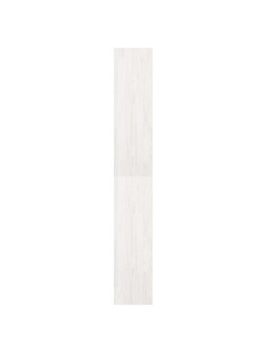 Grāmatu plaukts, balts, 40x30x199 cm, priedes masīvkoks