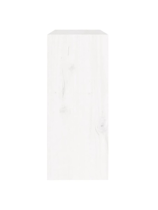 Grāmatu plaukts, balts, 60x30x71,5 cm, priedes masīvkoks