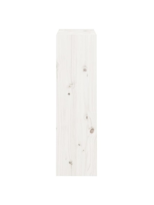 Grāmatu plaukts, balts, 60x30x103,5 cm, priedes masīvkoks