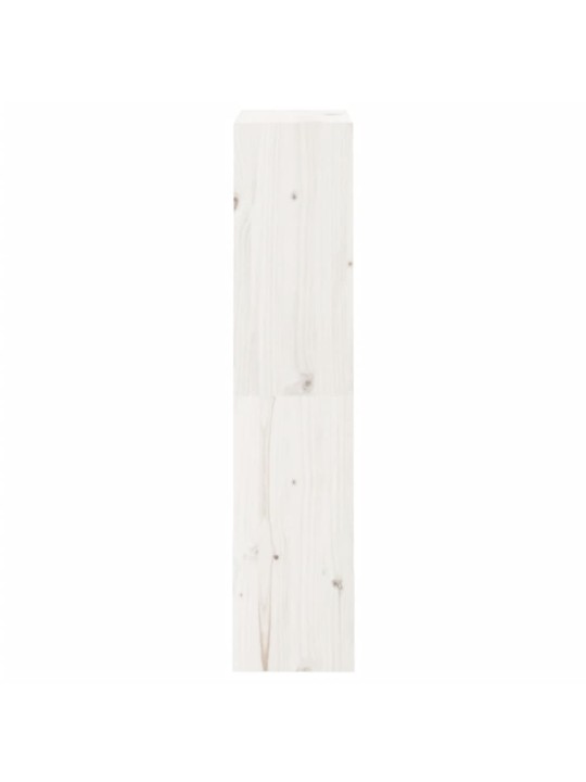 Grāmatu plaukts, balts, 60x30x135,5 cm, priedes masīvkoks