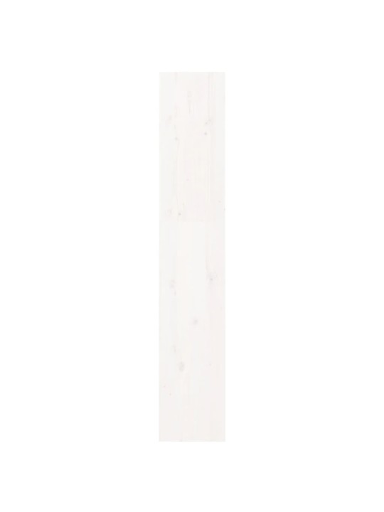 Grāmatu plaukts, balts, 60x30x167,5 cm, priedes masīvkoks