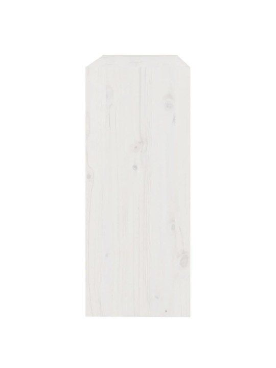Grāmatu plaukts, balts, 80x30x71,5 cm, priedes masīvkoks