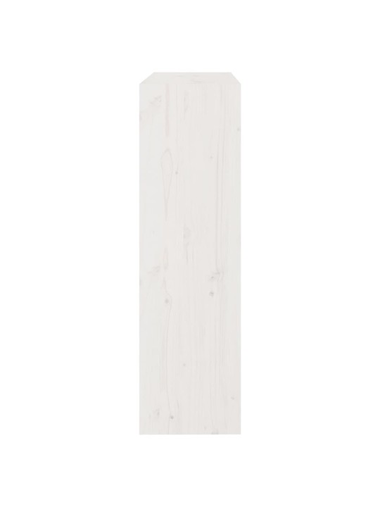Grāmatu plaukts, balts, 80x30x103,5 cm, priedes masīvkoks
