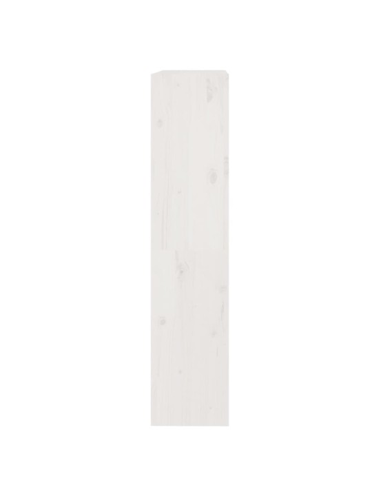 Grāmatu plaukts, balts, 80x30x135,5 cm, priedes masīvkoks