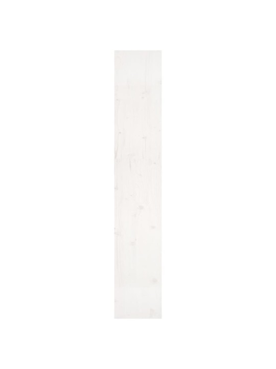Grāmatu plaukts, balts, 80x30x167,4 cm, priedes masīvkoks