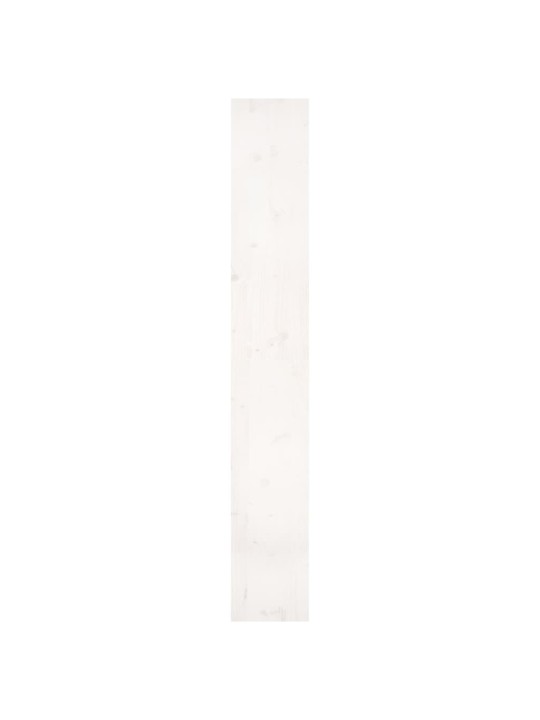 Grāmatu plaukts, balts, 80x30x199,5 cm, priedes masīvkoks