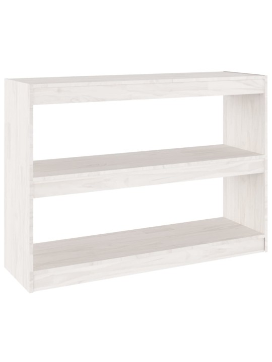 Grāmatu plaukts, balts, 100x30x71,5 cm, priedes koks