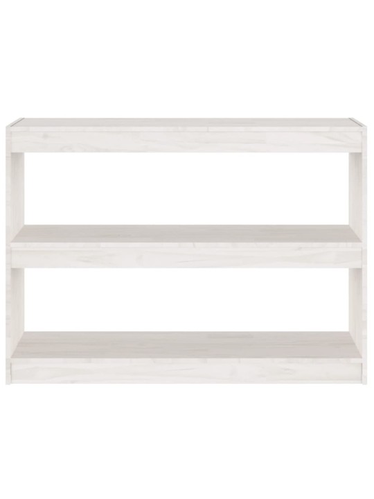 Grāmatu plaukts, balts, 100x30x71,5 cm, priedes koks