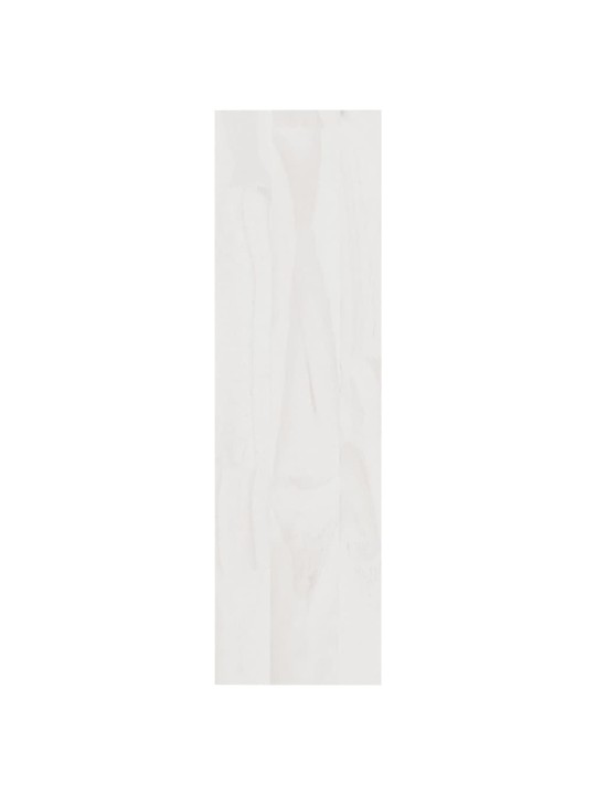 Grāmatu plaukts, balts, 100x30x103 cm, priedes masīvkoks