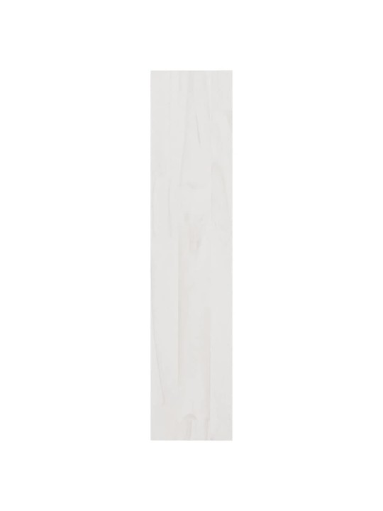 Grāmatu plaukts, balts, 100x30x135,5 cm, priedes masīvkoks