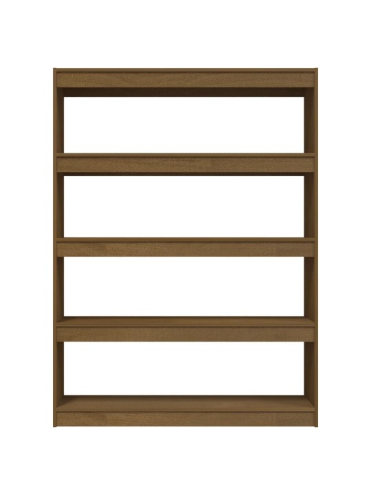 Grāmatu plaukts, medus brūns, 100x30x135,5 cm, priedes koks