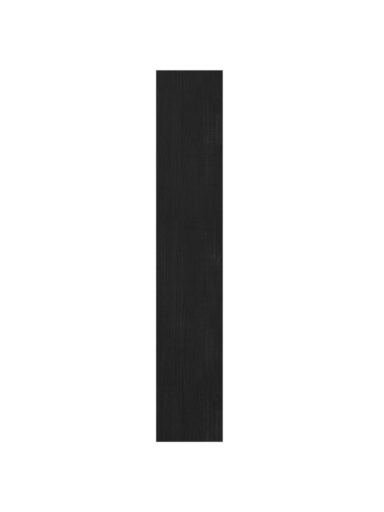 Grāmatu plaukts, melns, 100x30x167,5 cm, priedes masīvkoks