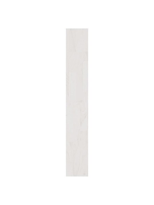 Grāmatu plaukts, balts, 100x30x200 cm, priedes masīvkoks