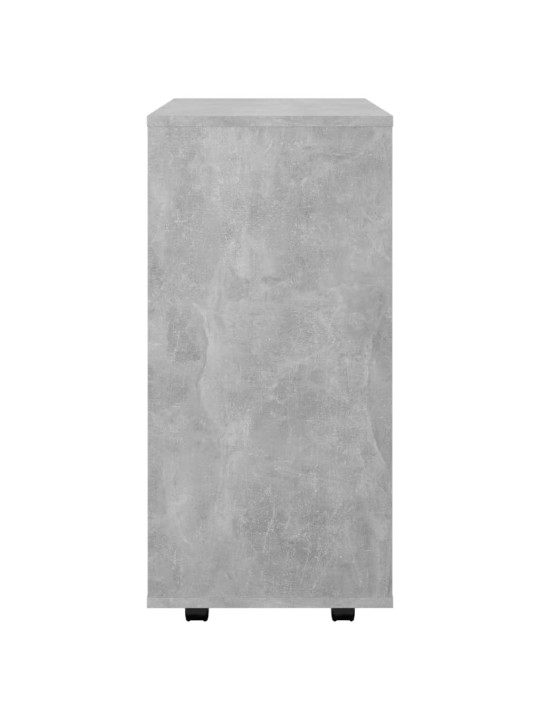 Plaukts ar riteņiem, betona pelēks 60x35x75cm inženierijas koks