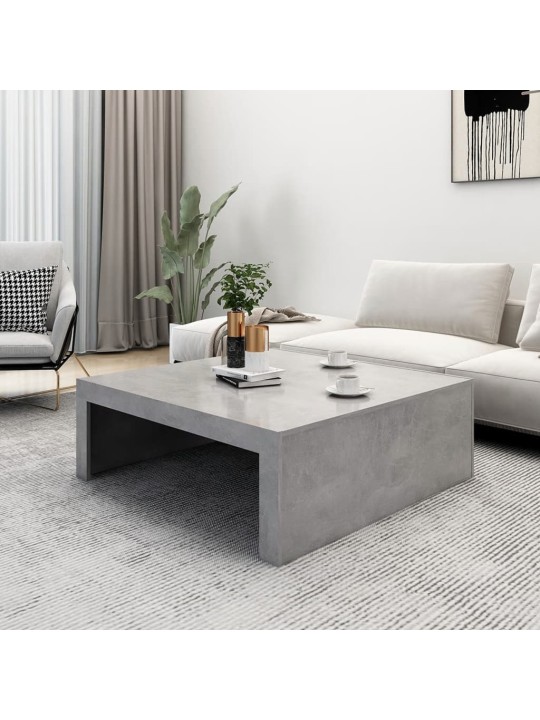 Kafijas galdiņš, 100x100x35 cm, betona pelēks, skaidu plāksne