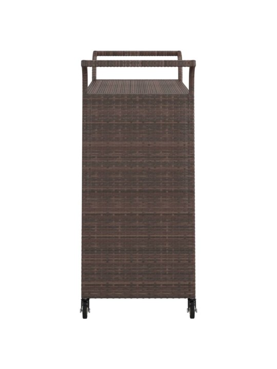 Bāra ratiņi ar atvilktni, brūni, 100x45x97 cm, pe rotangpalma