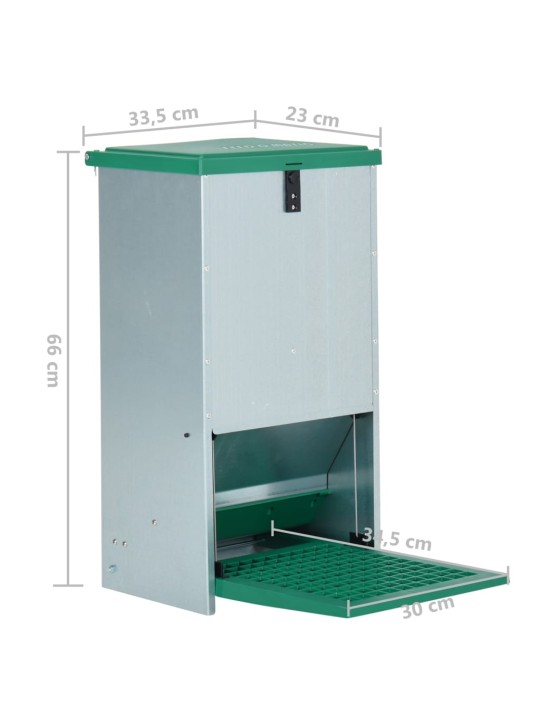 Automātiska mājputnu barotava ar pedāli, 20 kg
