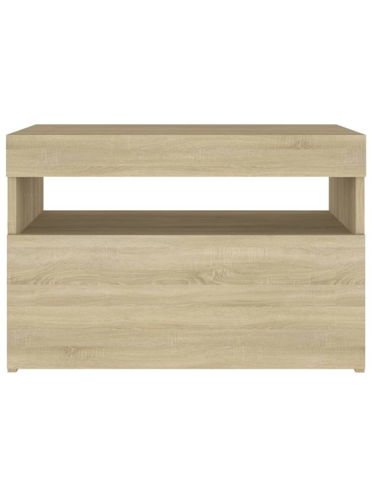 Naktsskapītis ar led, 60x35x40 cm, ozolkoka, inženierijas koks