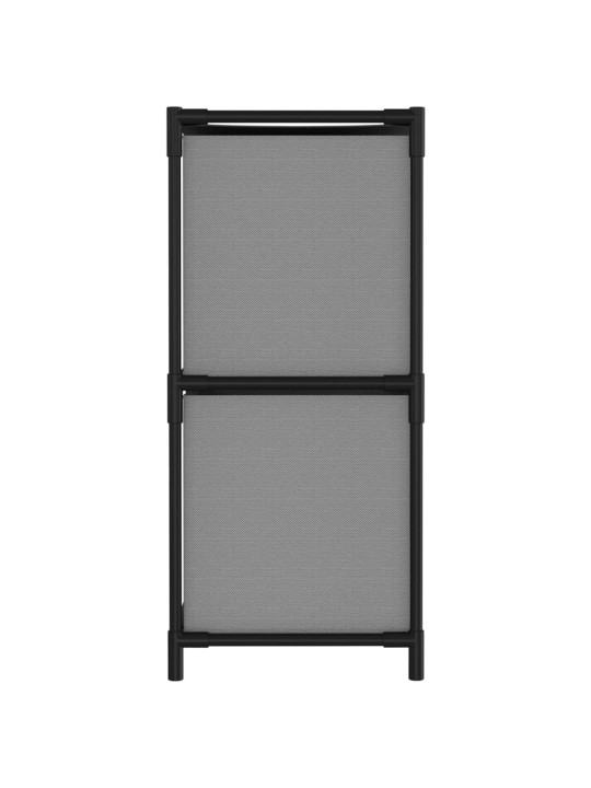 Plaukts ar 4 auduma groziem, pelēks, 63x30x71 cm, tērauds