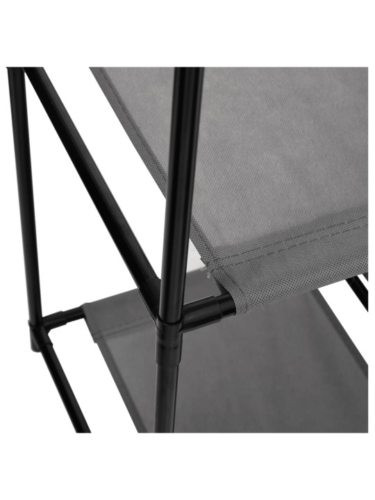 Plaukts ar 4 auduma groziem, pelēks, 63x30x71 cm, tērauds