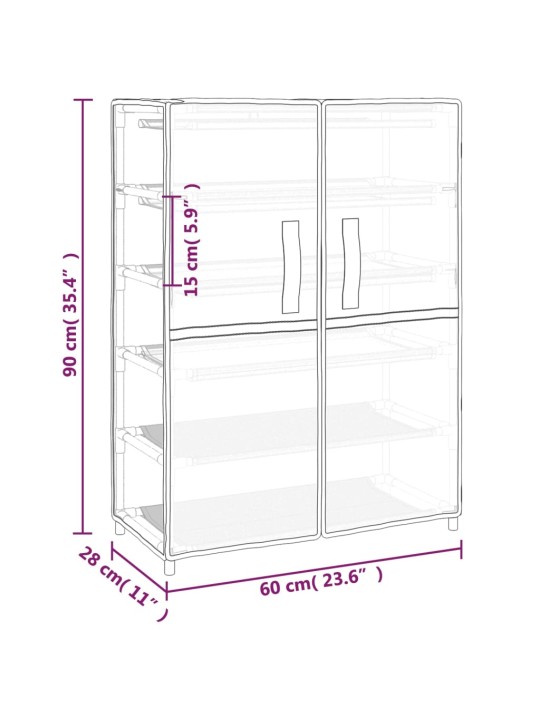 Apavu skapis, melns, 60x28x90 cm, audums