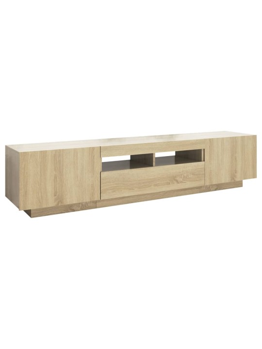 Tv skapītis ar led lampiņām, 180x35x40 cm, ozolkoka krāsa