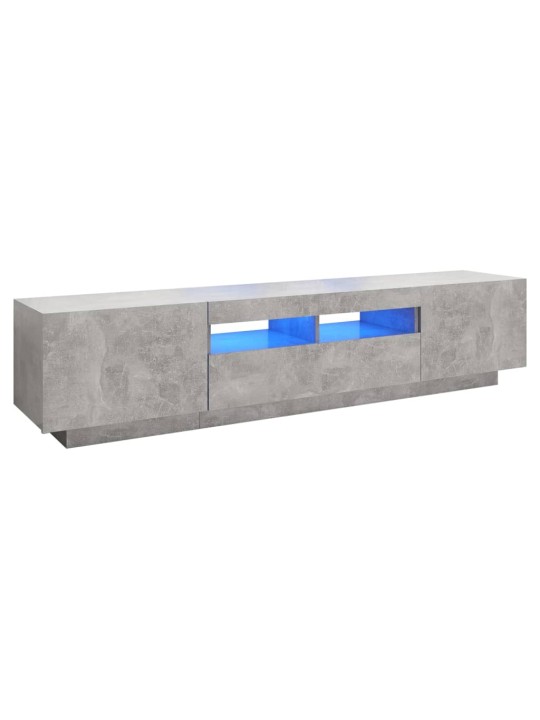 Tv skapītis ar led lampiņām, 180x35x40 cm, betona pelēks