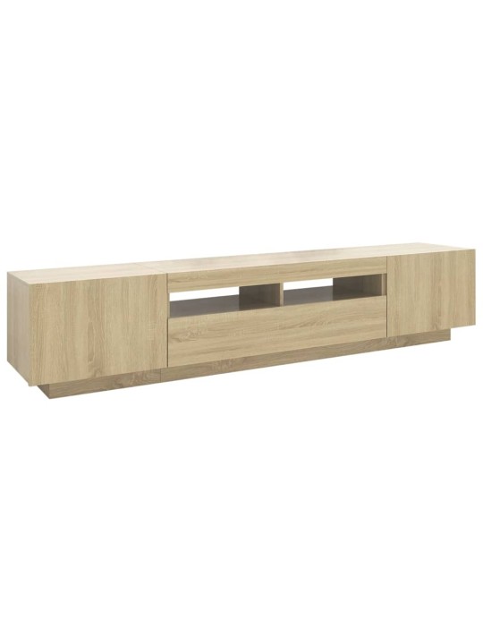Tv skapītis ar led lampiņām, 200x35x40 cm, ozolkoka krāsa