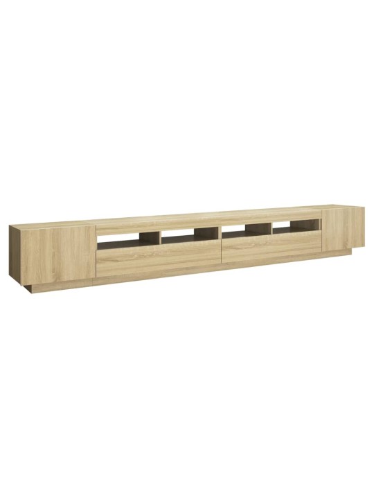Tv skapītis ar led lampiņām, 300x35x40 cm, ozolkoka krāsa