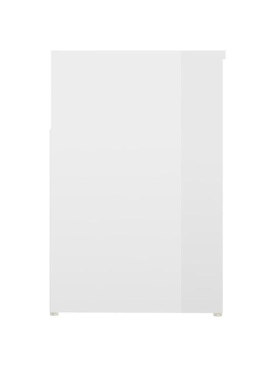 Apavu plaukts, spīdīgi balts, 80x30x45 cm, skaidu plāksne
