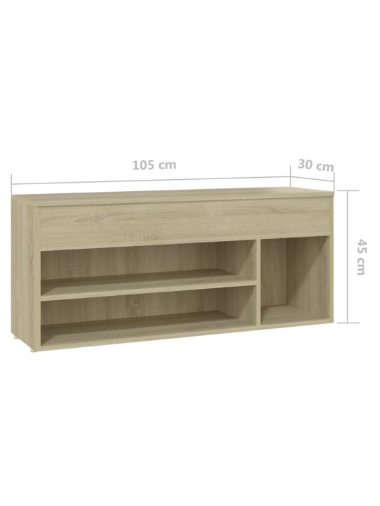 Apavu plaukts, ozolkoka krāsa, 105x30x45 cm, skaidu plāksne