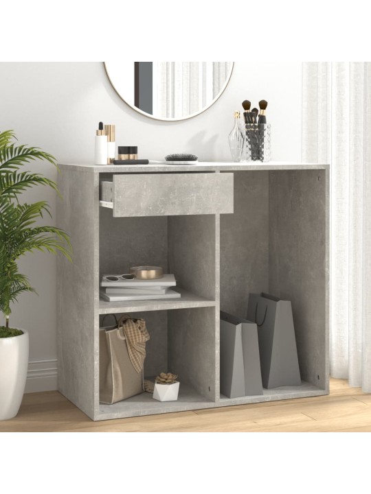 Kosmētikas plaukts, betonpelēks, 80x40x75 cm, inženierijas koks
