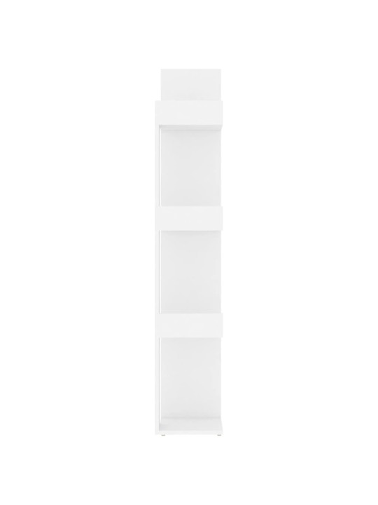 Grāmatu plaukts, balts, 86x25,5x140 cm, skaidu plāksne
