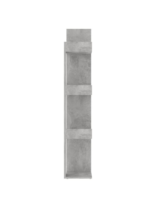 Grāmatu plaukts, betona pelēks, 86x25,5x140 cm, skaidu plāksne