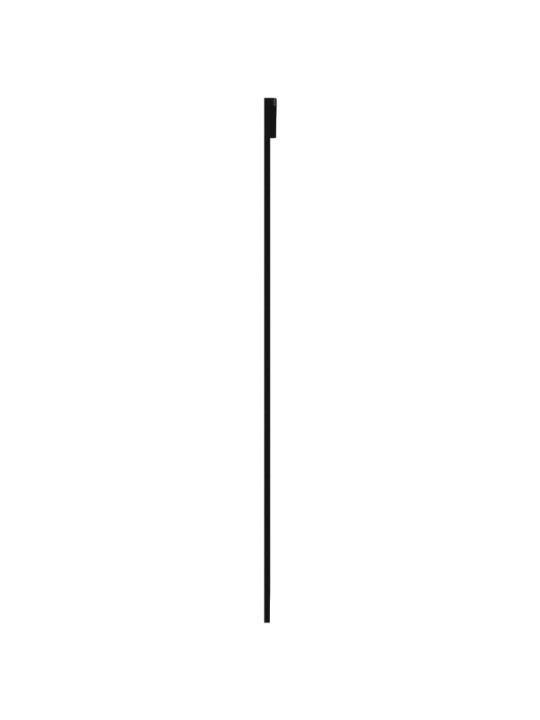Bīdāmās durvis ar stiprinājumiem, stikls, alumīnijs, 76x205 cm